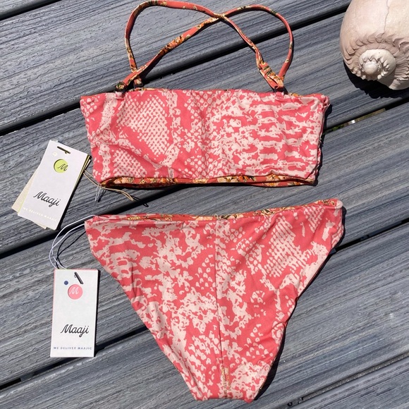 MAAJI Set - Flicker Strapless Bikini Top & Sublimity Signature Bottoms - S/XS - Picture 5 of 16